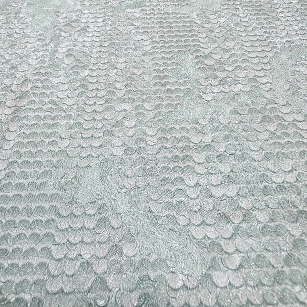 Zambaiti Parati Z10908 Grayish Green-Gray Rose Gold Distressed Fish Scale Plaster