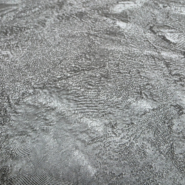 Zambaiti Parati Z10920 Dark Gray Silver Metallic Faux Distressed Crumpled Plaster