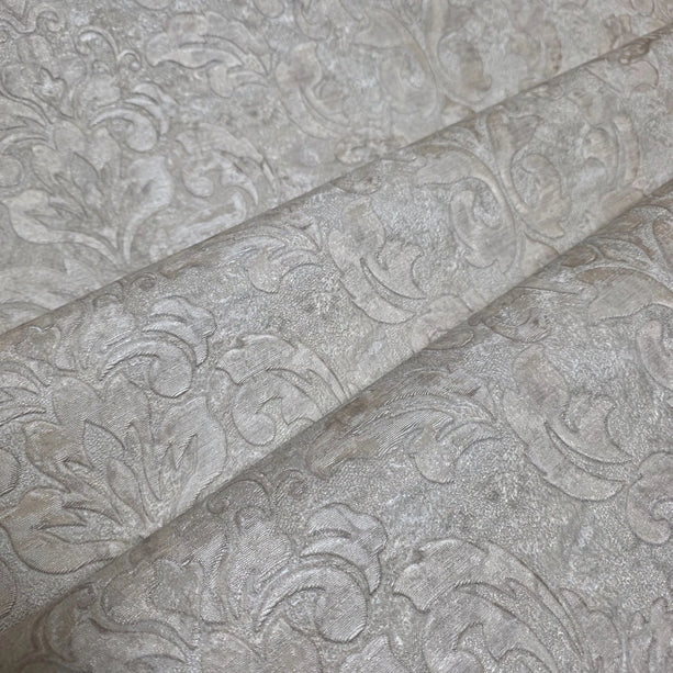 Zambaiti Parati Z10921 Embossed Beige Tan Cream Plaster Victorian Italian Damask