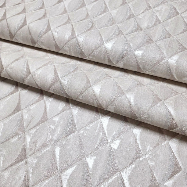 Zambaiti Parati Z10932 Pale Rose Tan Beige Silver Glitter Faux Fabric Diamonds Textured