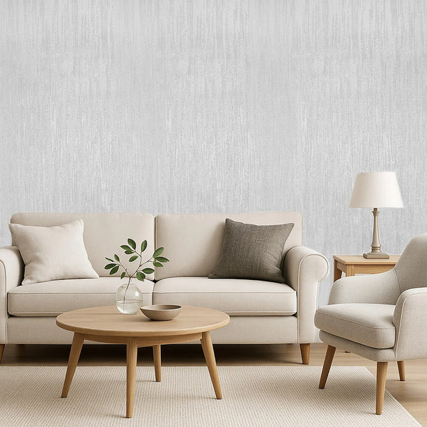Zambaiti Parati Z20107 Ivory Off-White Cream Grayish Vertical Streaks Distressed Textured