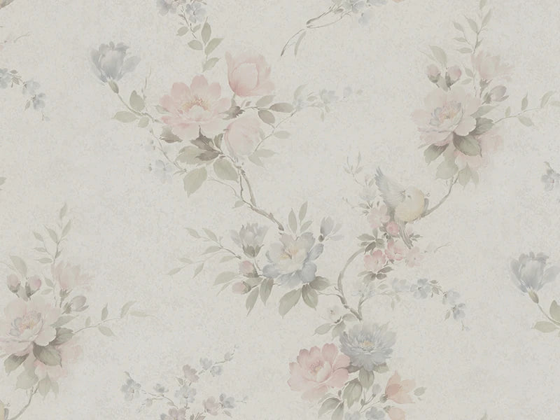 Zambaiti Parati Z66857 Satin Flower Wallpaper