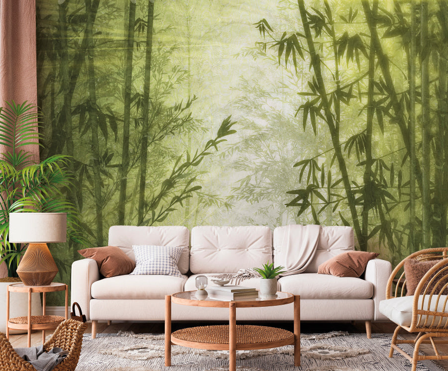Zambaiti Parati Z77588 Savana Bamboo Dorado Mural