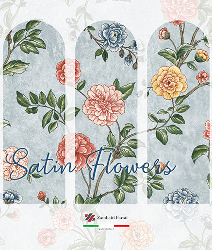 Satin Flower Wallpaper Collection