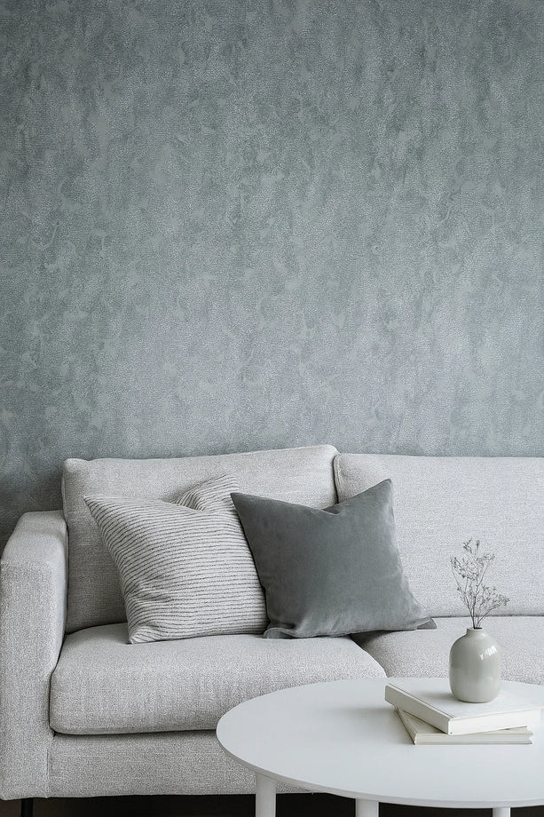 Zambaiti Parati Z10911 Light Gray Beige Distressed Scallop Plaster Modern