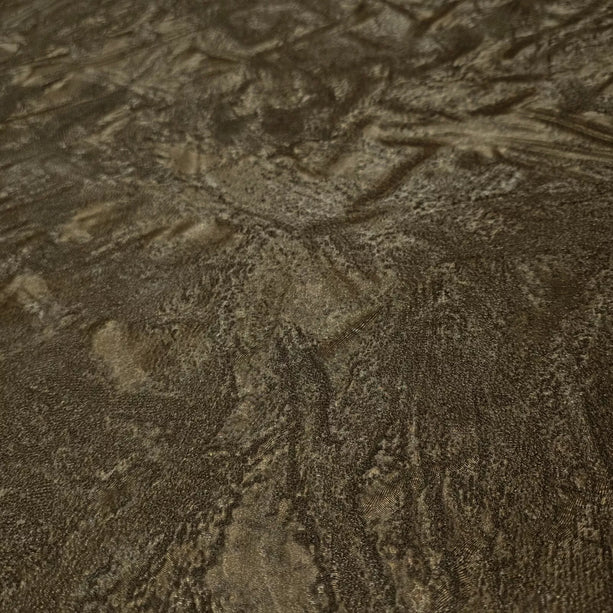 Zambaiti Parati Z10916 Brown Bronze Metallic Faux Distressed Plaster Contemporary