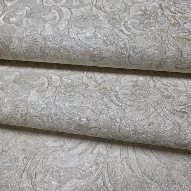 Zambaiti Parati Z10921 Embossed Beige Tan Cream Plaster Victorian Italian Damask