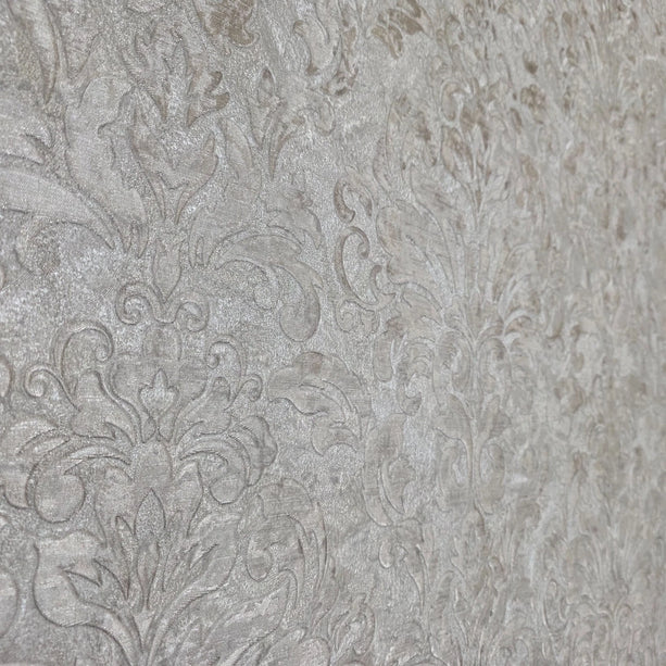 Zambaiti Parati Z10921 Embossed Beige Tan Cream Plaster Victorian Italian Damask