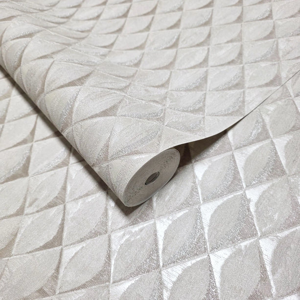 Zambaiti Parati Z10932 Pale Rose Tan Beige Silver Glitter Faux Fabric Diamonds Textured