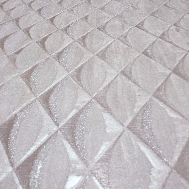 Zambaiti Parati Z10932 Pale Rose Tan Beige Silver Glitter Faux Fabric Diamonds Textured