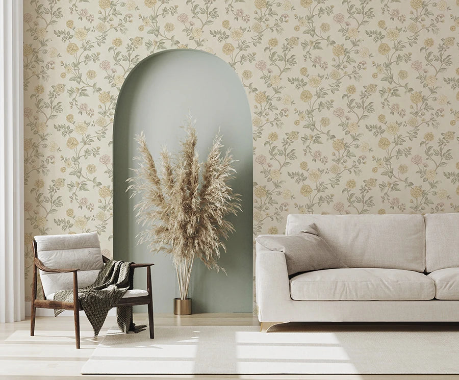 Zambaiti Parati Z66801 Satin Flower Wallpaper