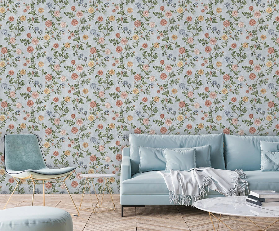 Zambaiti Parati Z66807 Satin Flower Wallpaper