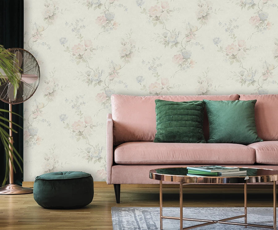 Zambaiti Parati Z66857 Satin Flower Wallpaper